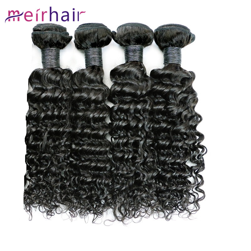 Malaysian Human Hair Bundles Deep Wave Curly Remy Hair 8"-30"